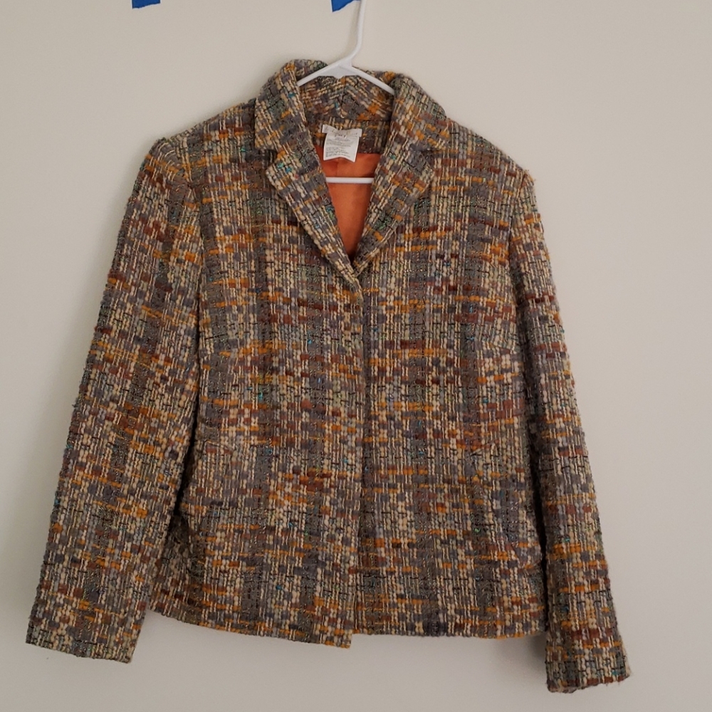 Vintage colorful tweed coat
